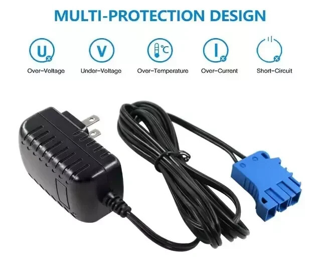 12V Battery Charger for Peg Perego, Ground Force Tractor John Deere Gator XUV ..