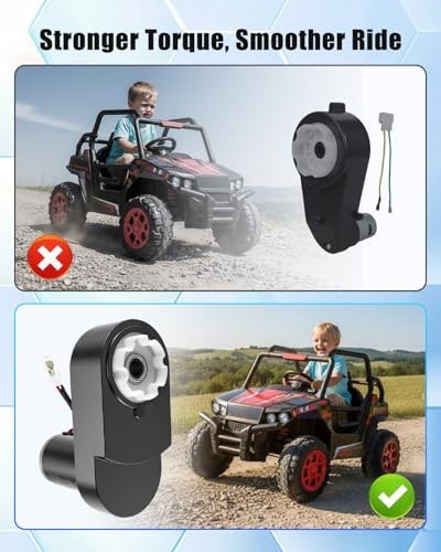 24V High Power Brushless Gearbox Motor for Kids Ride-On Car, 150W, 3250RPM Repla