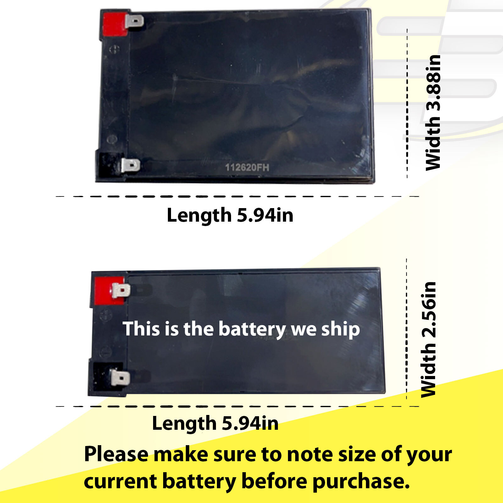 New Peg Perego Craftsman ATV Battery 12 Volt 7Ah 8Ah Slim Replacement Battery