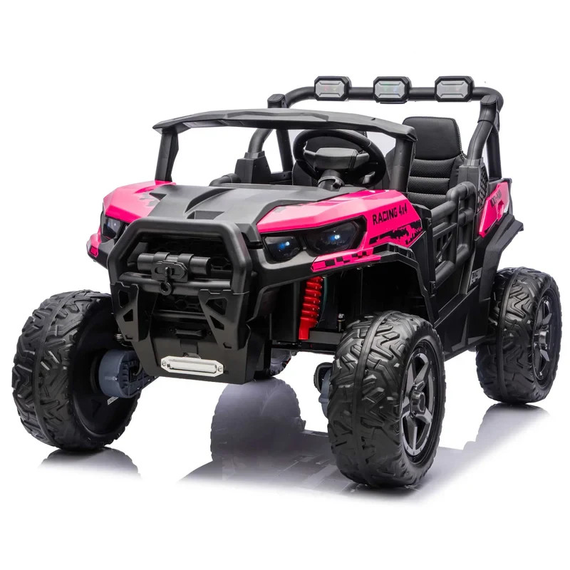 24V 4WD KIDS GIRLS RIDE ON ELECTRIC UTV CAR 480W 4X POWERFUL MOTORS,2 SEATER+ RC