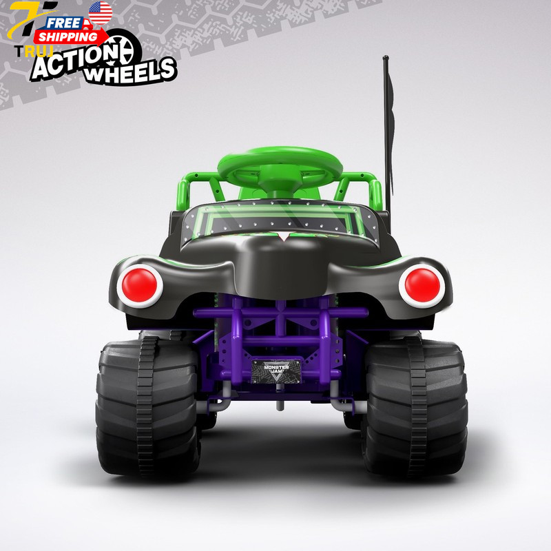 6V Grave Digger Ride on Car Monster Truck Monster Jam Graphics for Boys & Girls