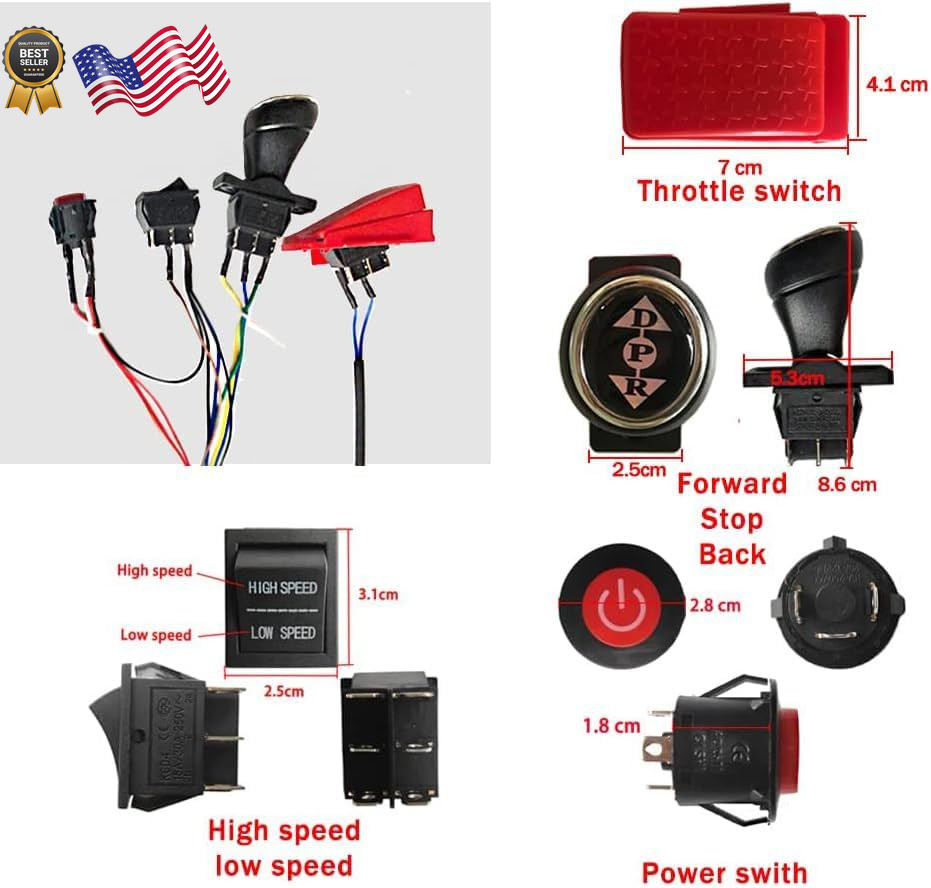 24 Volt DIY Wires Harness Conversion Kit for Kid’s Ride On Toys Car 2.4G Set