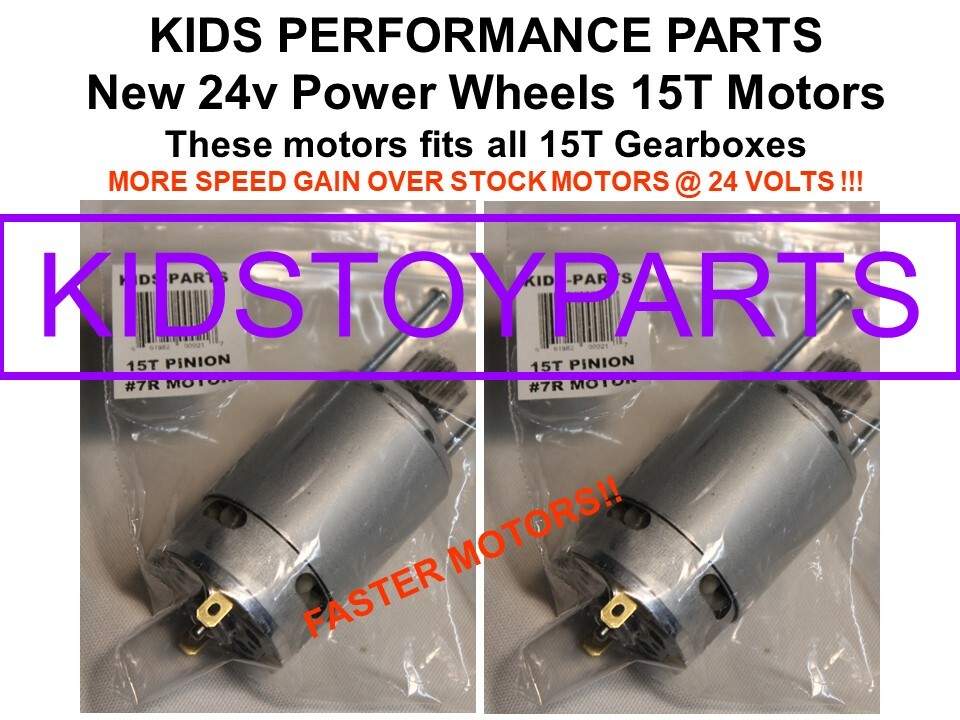 2X FASTER 15T 24V DYNATRAX #7R MOTORS ALSO FITS POWER WHEELS DIGGER DUNERACER