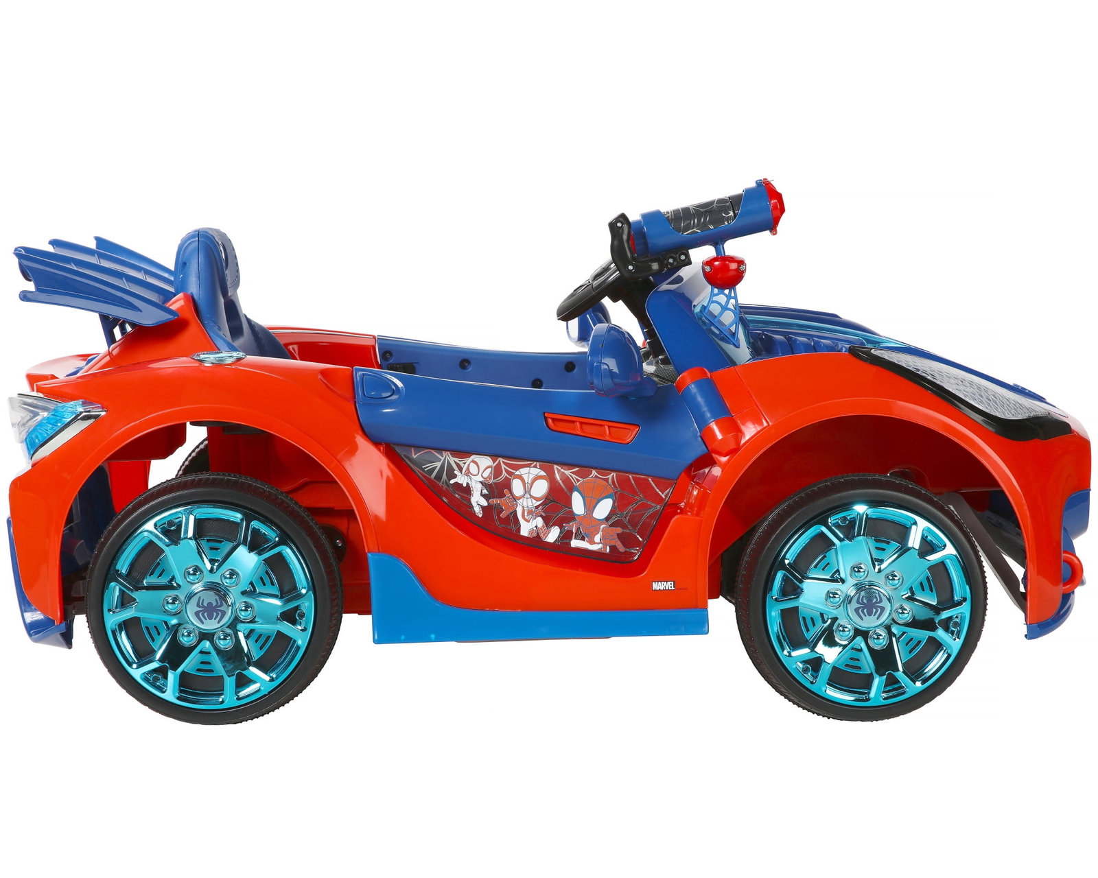 Spider-Man Super Car Battery-Powered Vehicle w/ Water Cannon, LED’s Ages 3+