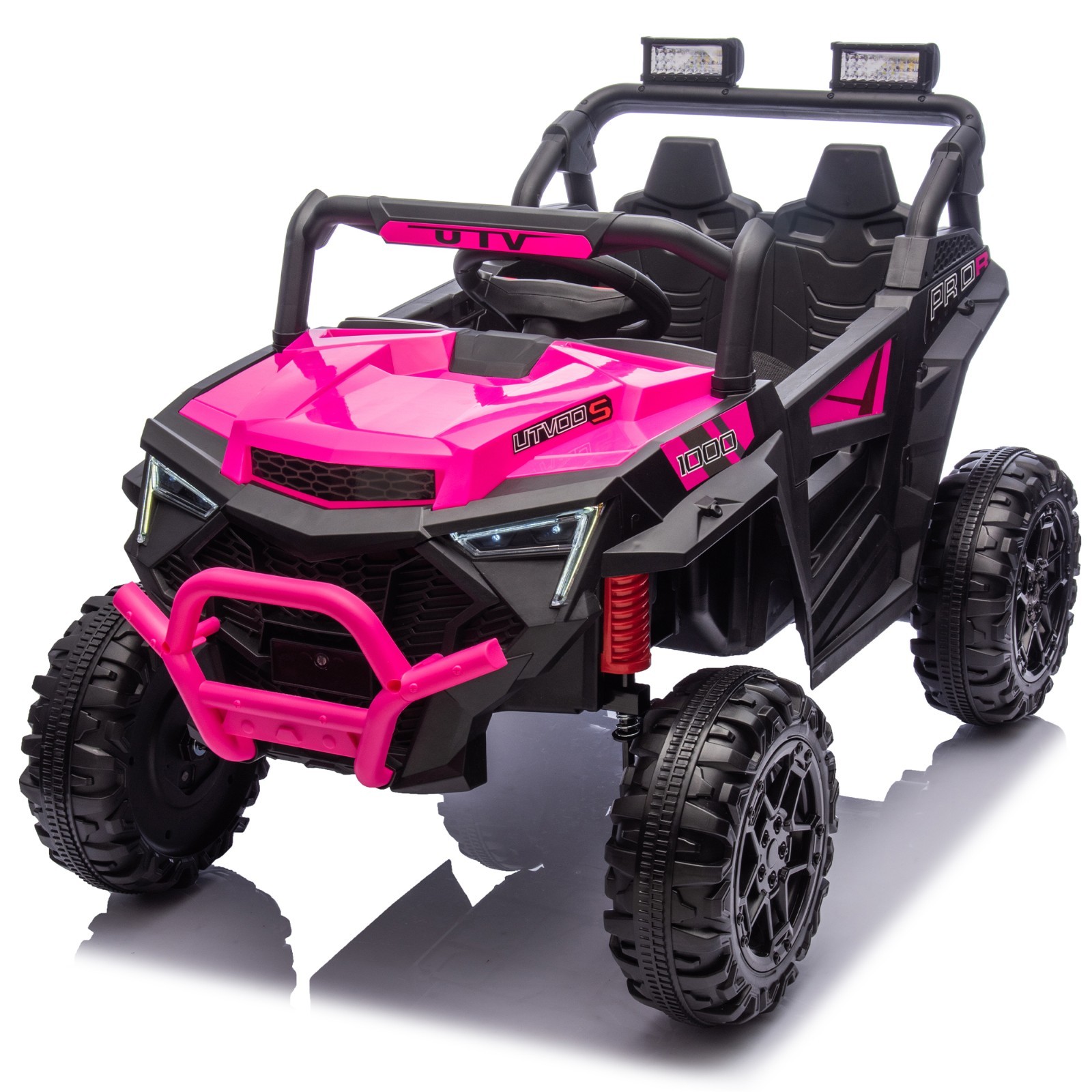 24V Kids Electric UTV w/ Parent Remote, 4-Wheel Suspension, Bluetooth