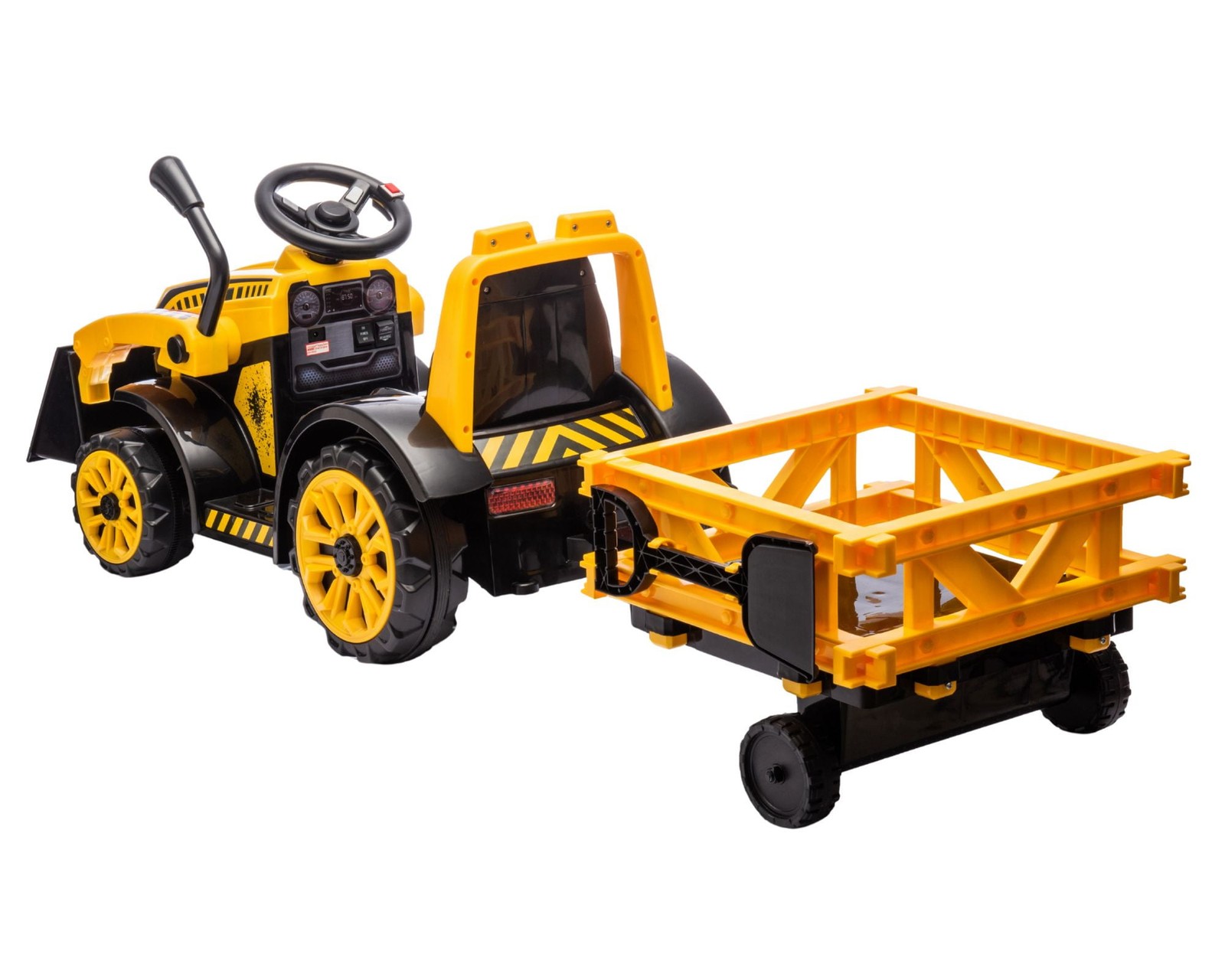 Ride On Cars Tonka 6V Construction Tractor Ride-On with Trailer Kids Ride On