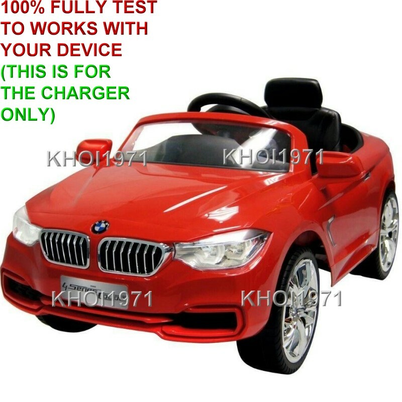 WALL charger AC adapter for RED WHITE BLACK BMW 4 series COUPE ride on 12V-BATT