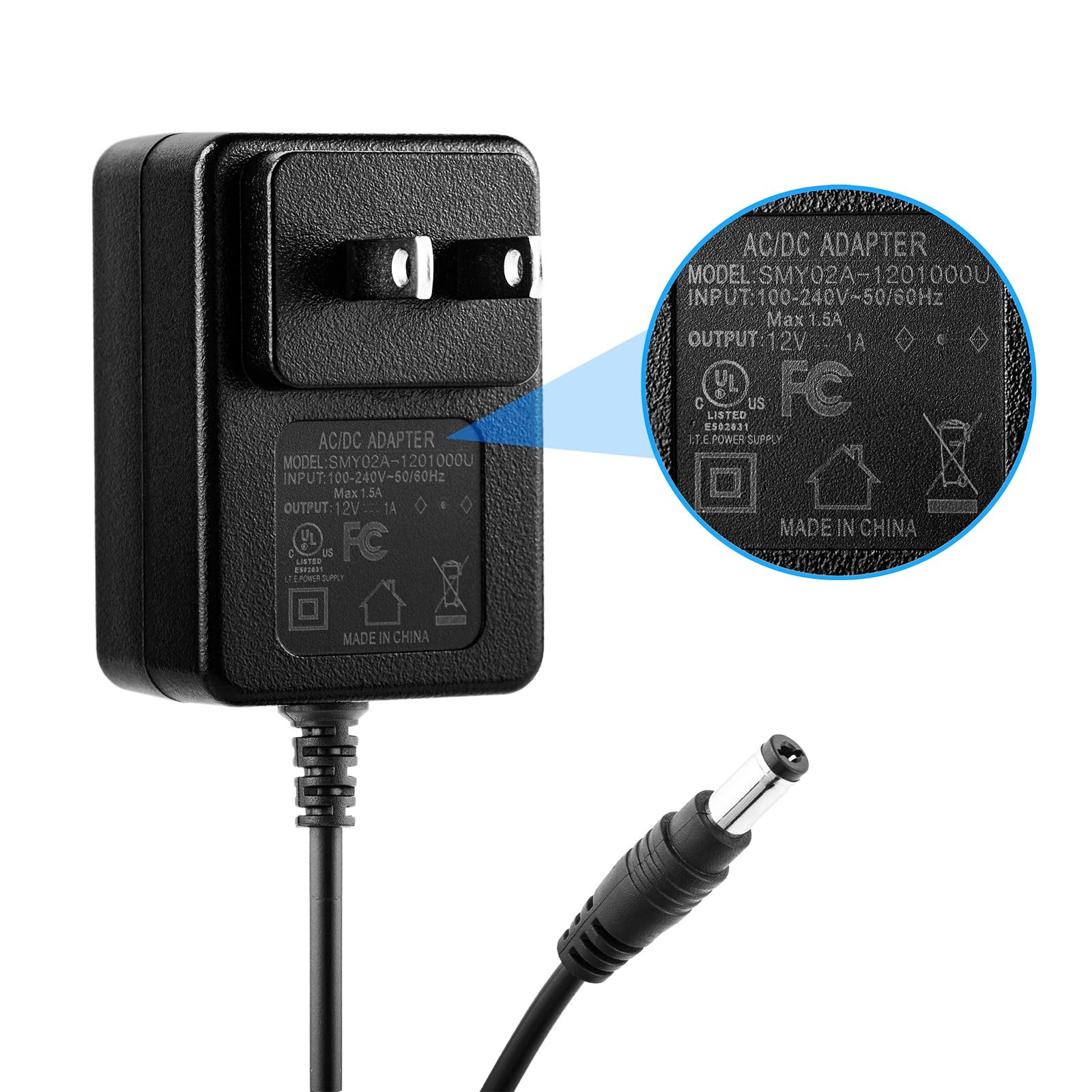 12V Battery Charger for Ride On Toys Car, Power Wheels, Electric Cars & Black