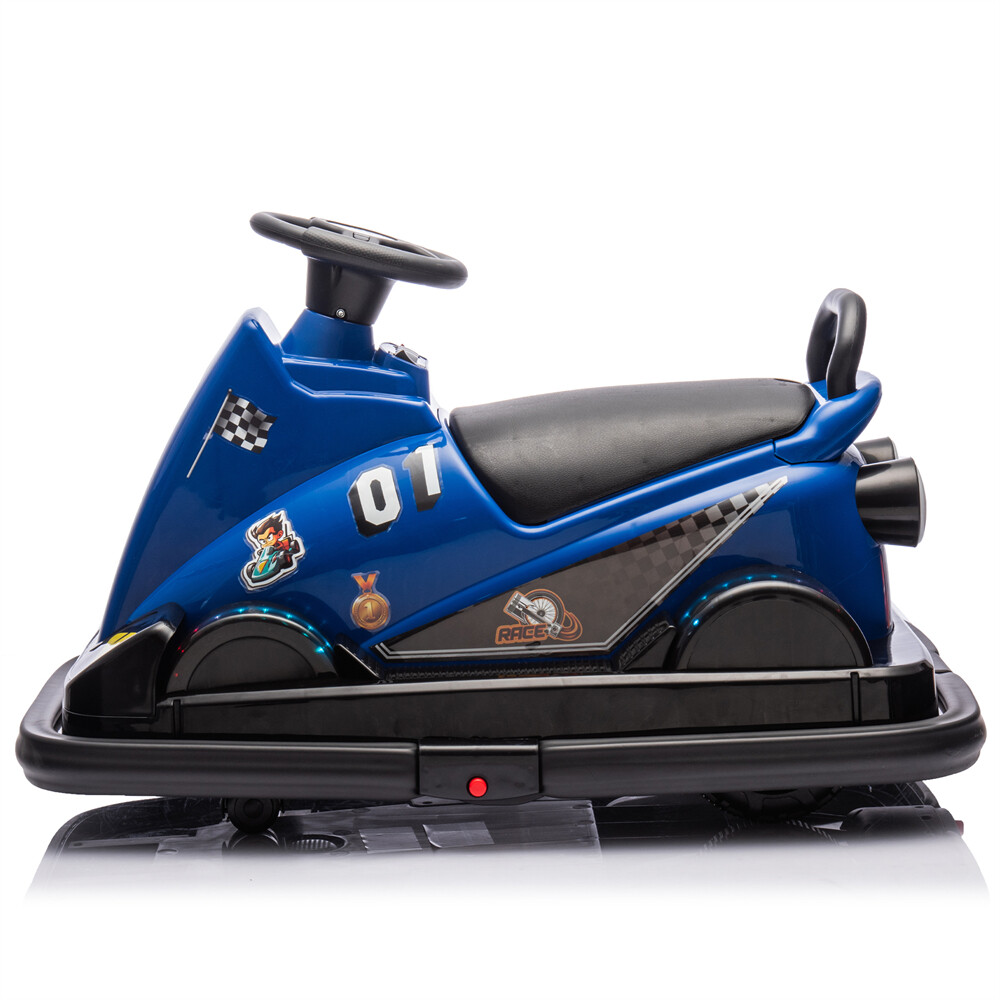 12V Kid Ride On Motor Bumper Car Rotate 360° In Place 1.55MPH Kid Toy Aged 3-5