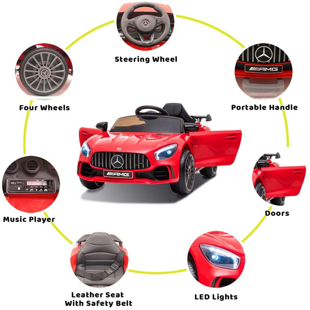 Mercedes Benz Licensed 12V Kids Ride on Car with 2.4G Remote Control , LED Light
