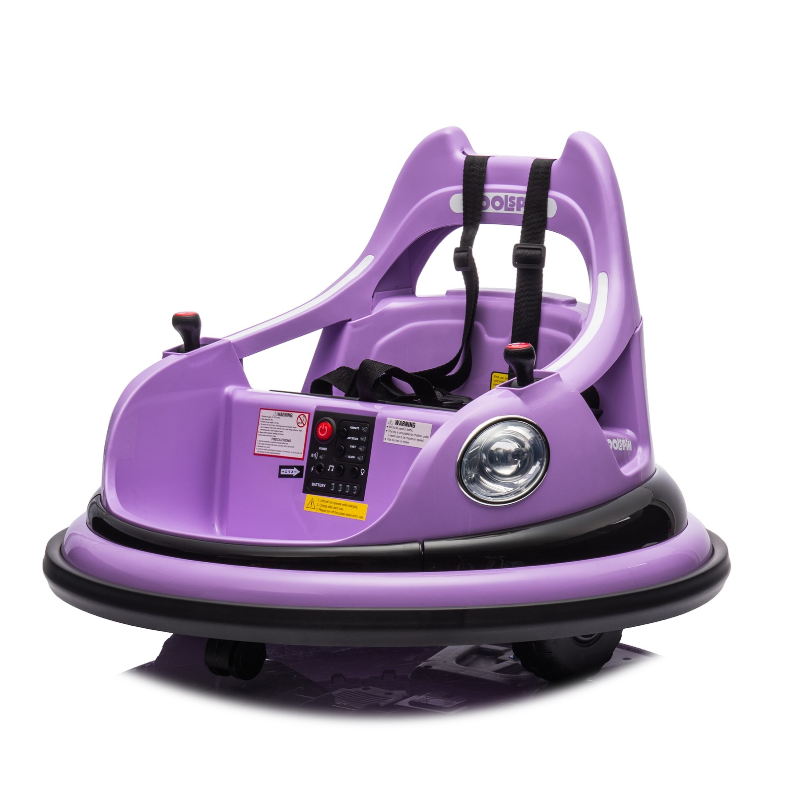 12V Ride on Bumper Car Kids Electric for Kids 1.5-5 Years Old 360 Degree Spin