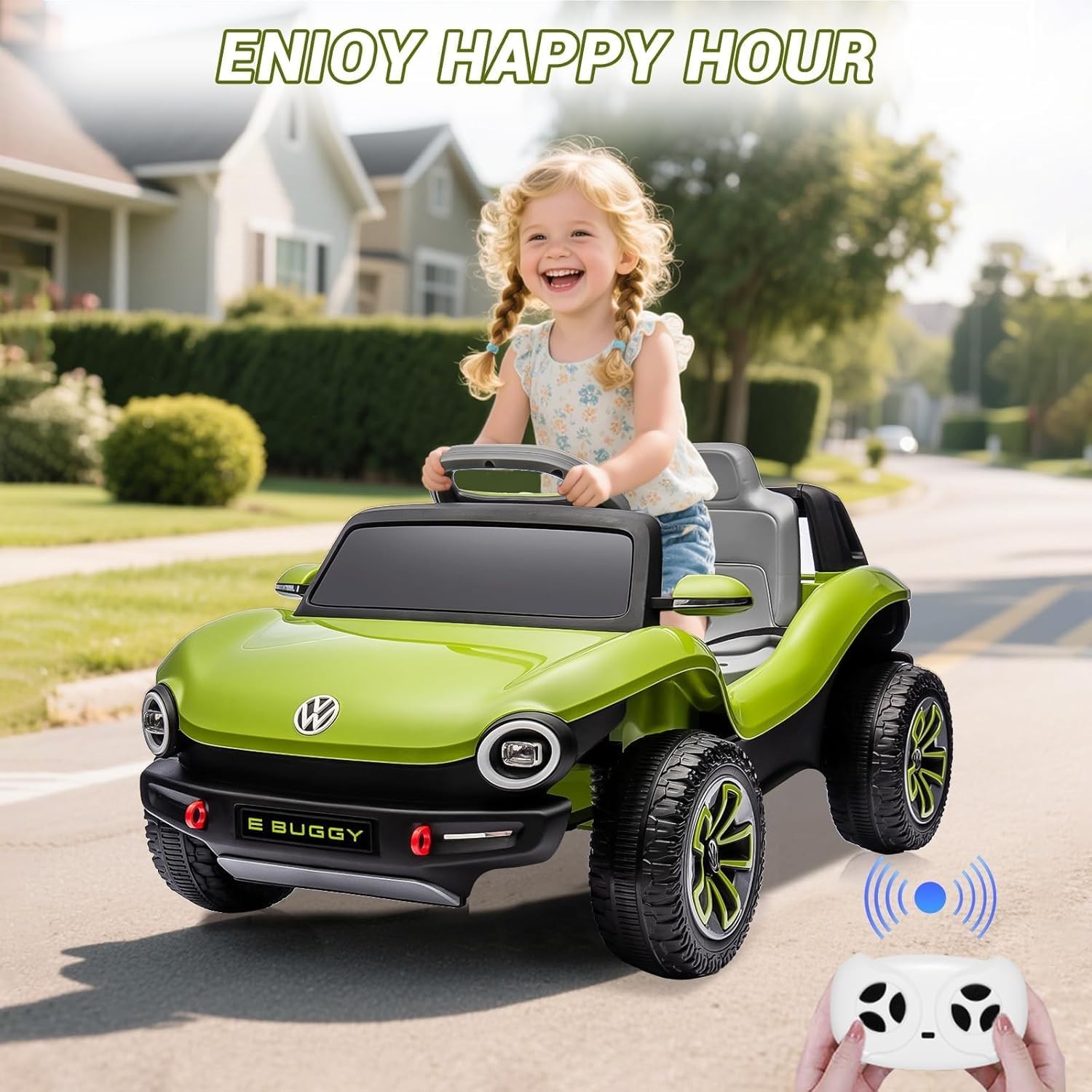 12V Ride On Car for Kids, Electric Battery Powered Toy Car 4 Wheeler Vehicles US