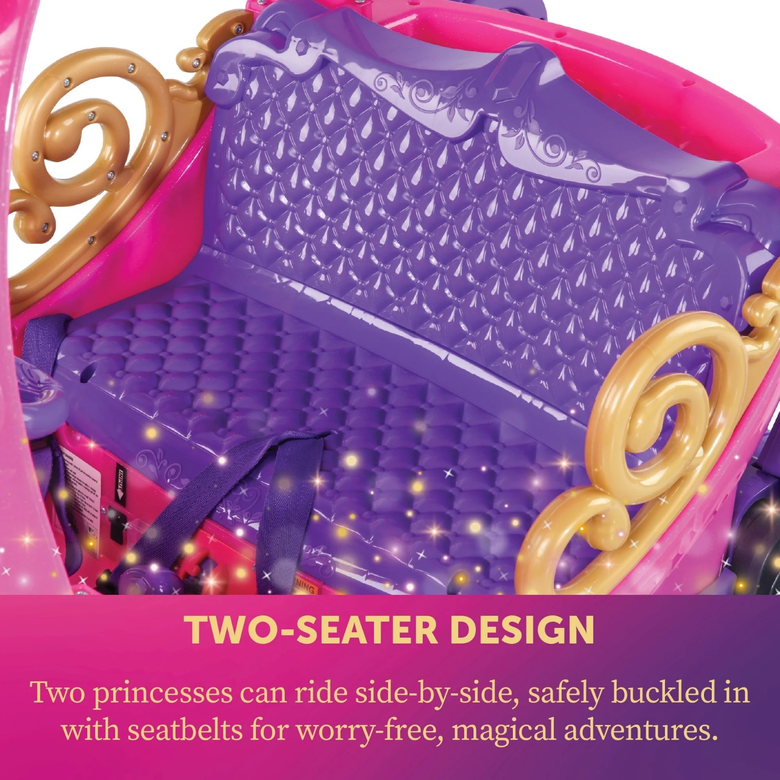 Enchanted Disney Princess Ride-On Carriage 24V W/ Sounds & Remote GIFT For Girls