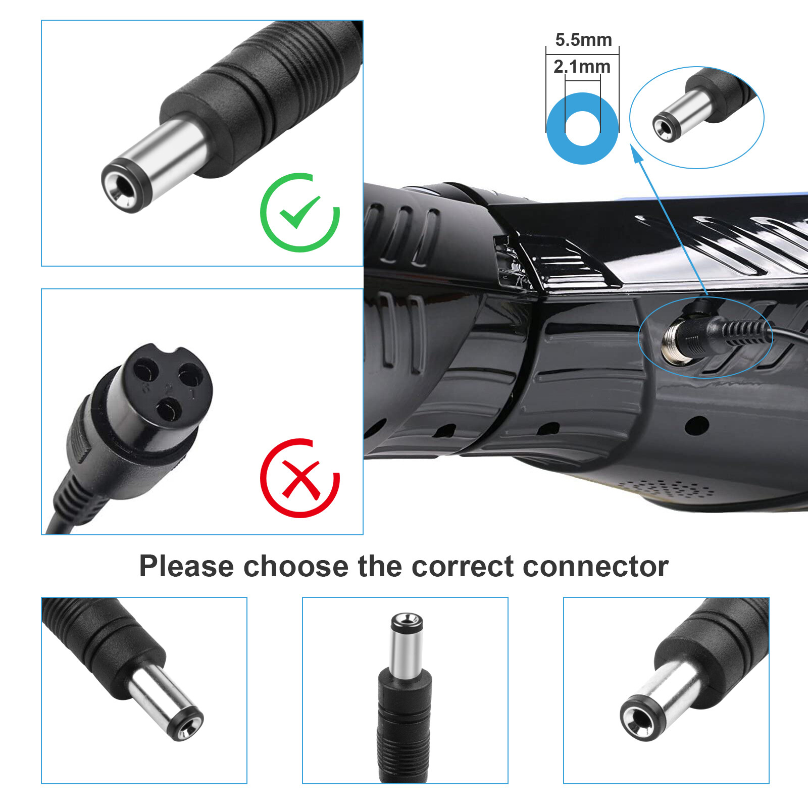 6V 12V Battery Charger for Kids Ride On Car Best Choice Products Wrangler SUV US