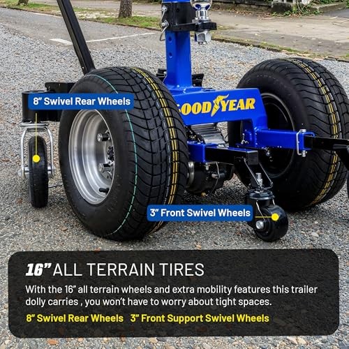 Goodyear Electric Trailer Dolly Super-Duty 7500lbs Max Trailer Weight, 5500lbs