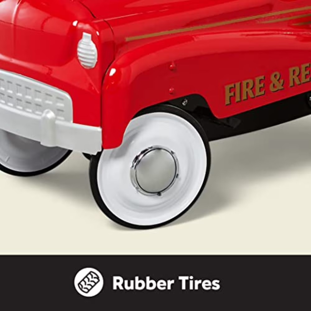 Kids Pedal Car Toddler Steel Ride On Toy Police Fire Truck Choose Your Color