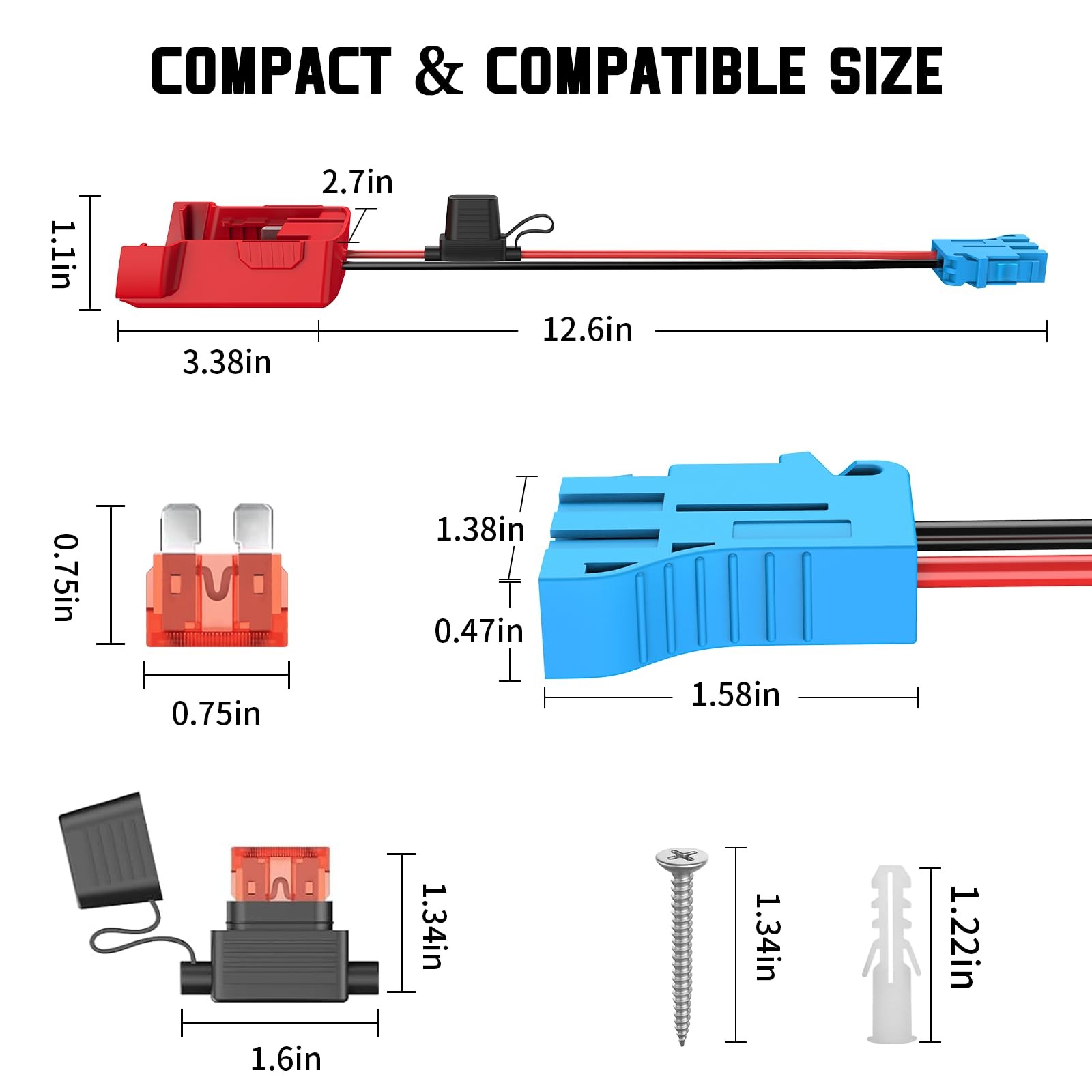Adaptador de batería de 18 V con mazo de cables para adaptador Power Wheels