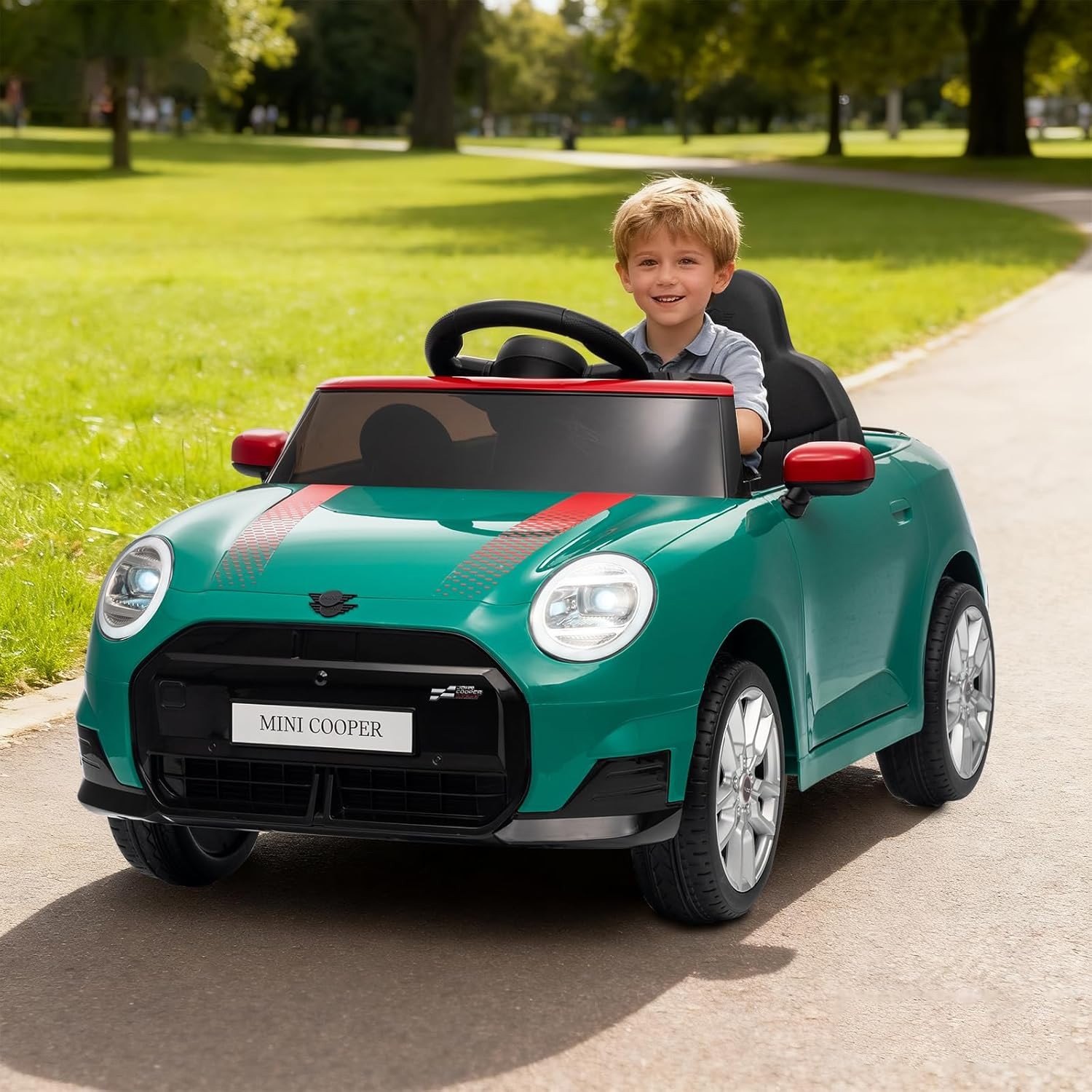 12V BMW Mini Cooper Licensed Ride on Car for Kids Electric Toy Car with Remote