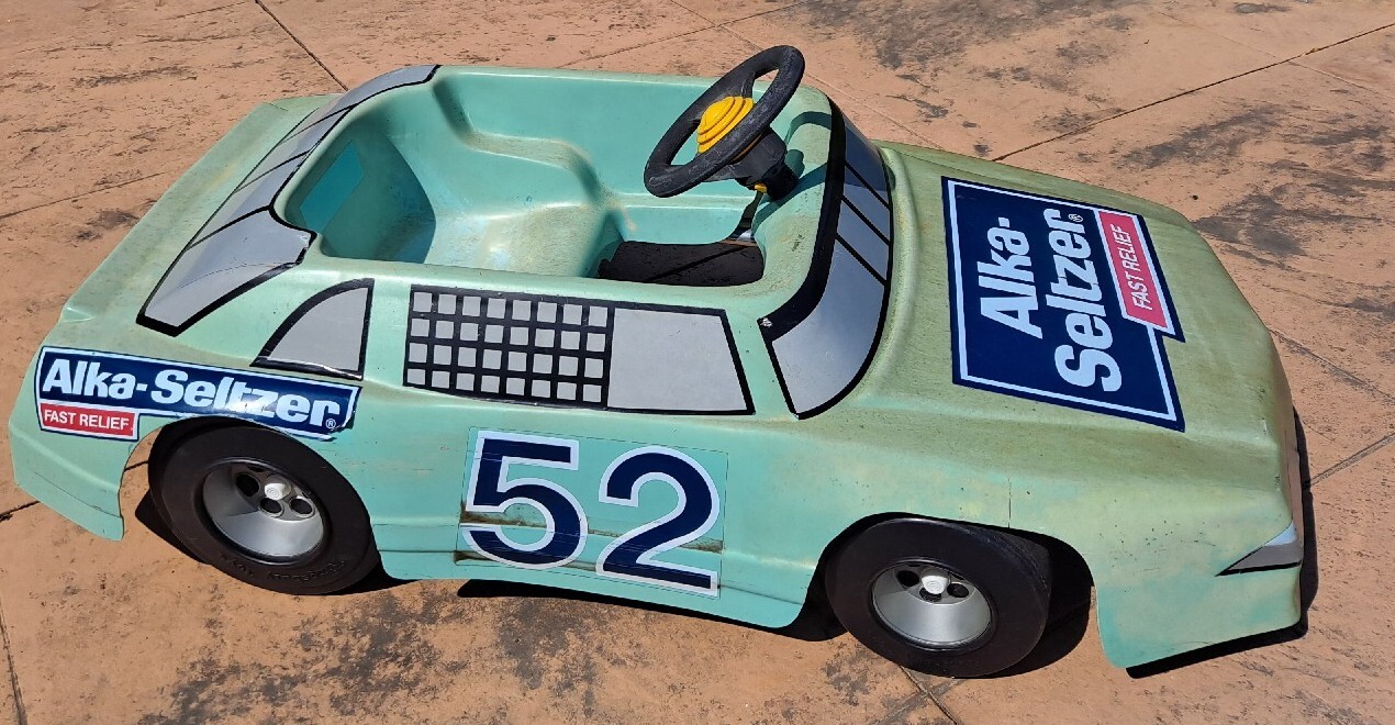 1991 Kid Ride on Electric Car, Alka Seltzer 52 Jimmy Means,Nascar Kingsbury Toys