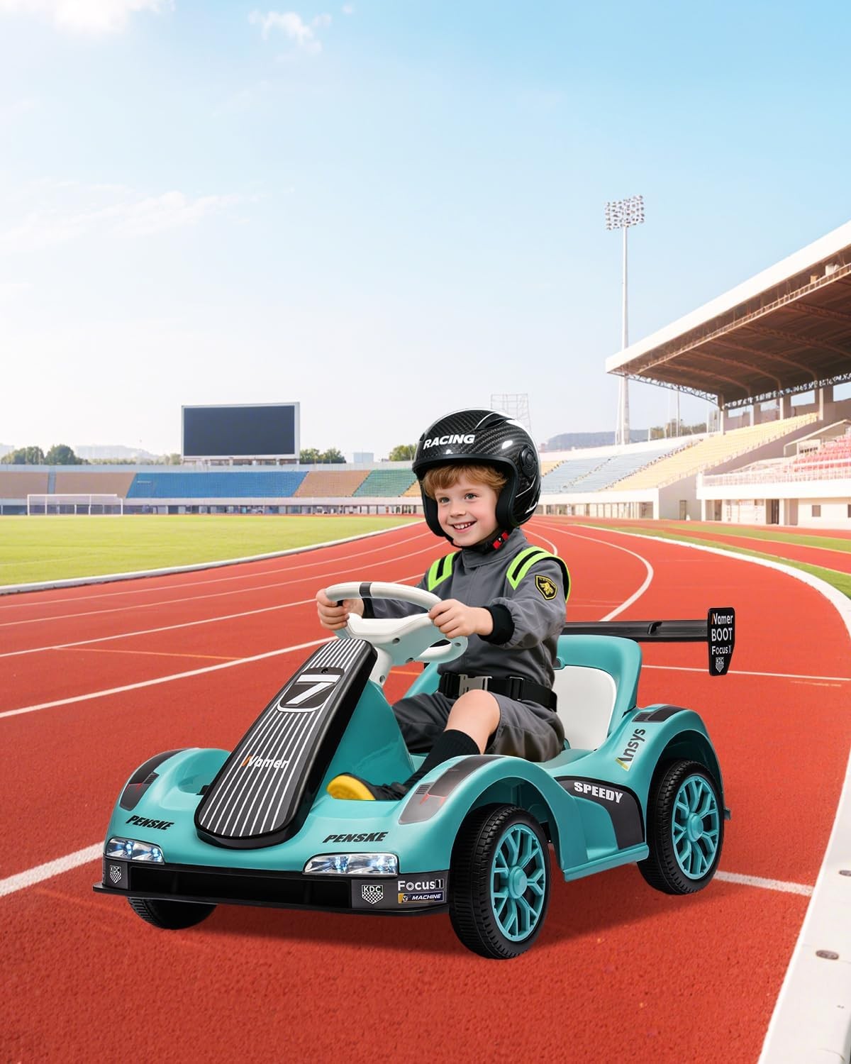 6v Electric Racer Go Kart for Kids 2.4g Remote Control 3 to 7 years