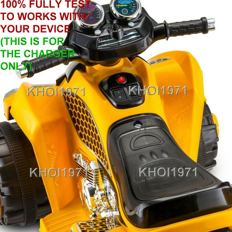 WALL Charger AC adapter for YELLOW KT1349I Kid Trax CAT Power ATV 6V ride on