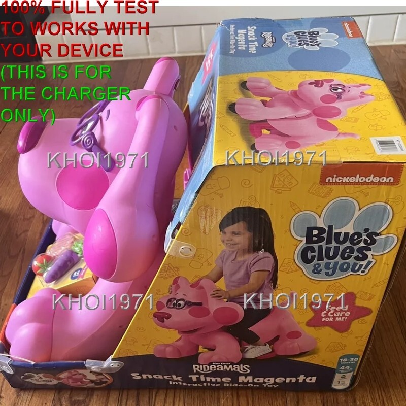 WALL CHARGER AC adapter for Kid Trax Nickelodeon Blues Clues PINK ride on 6V