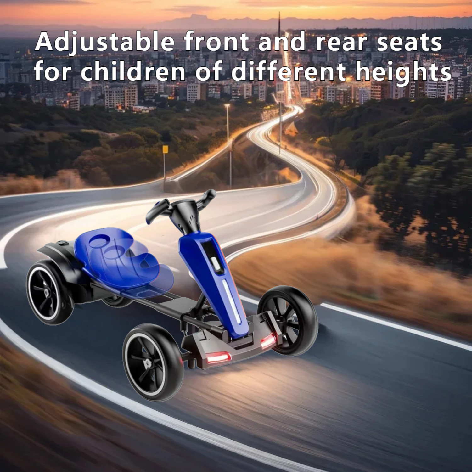 12V electric Kids Pedal Go Kart, Folder Go Kart, Outdoor Ride on Toy For Age 3-8