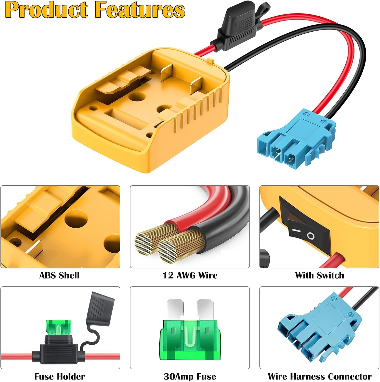 Power Wheel Adapter for Dewalt 20V Battery Adapter Power Wheel Battery Converter