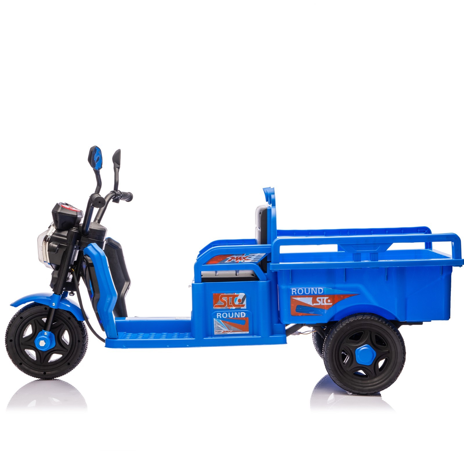 12V Kids Electric 3-Wheel Cargo Truck 2WD Anti-Slip Wheels Large Storage Space
