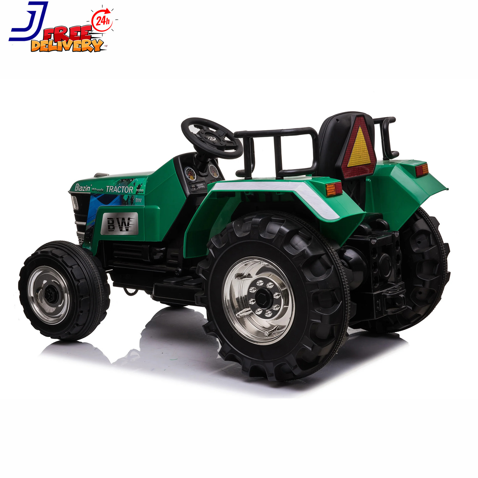Blazin’ Wheels 1 Piece 12V Battery Op. Rideon Big Wheel Tractor Unisex Toy