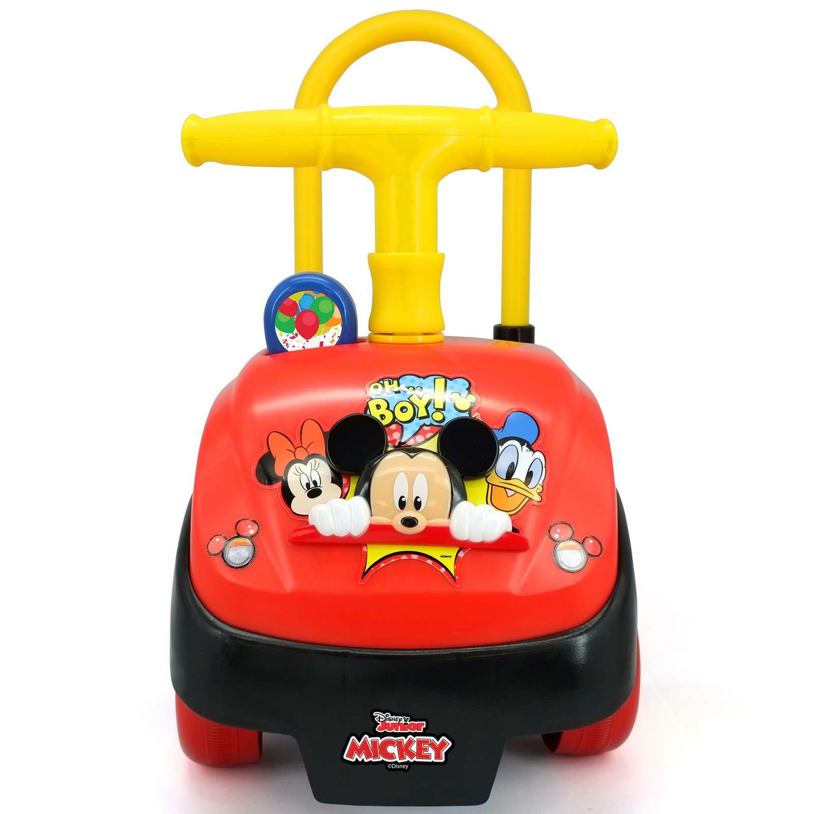 Disney Mickey Foldable Handle Ride-on W/ Interactive Dashboard & Sounds