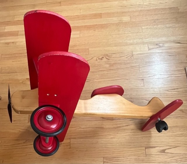 ANRIDING PLANE FOR TODDLERS (BEAUTIFULLY WOOD HAND CRAFTED) LOCAL PICKUP ONLY