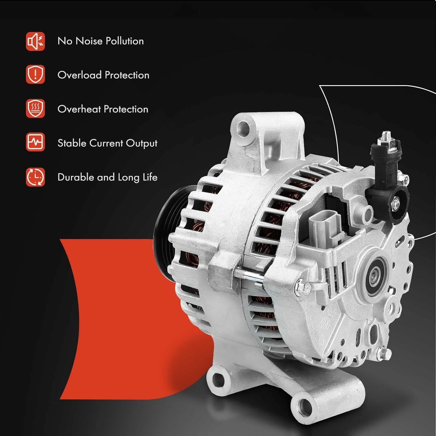A-Premium Alternator Compatible with Ford Models – 1999-2001- For F250 F350 F…