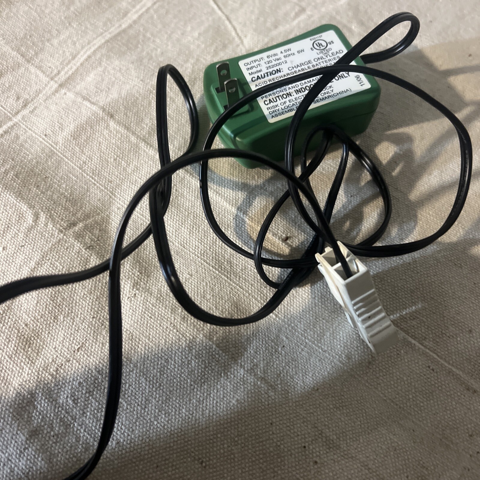 OEM Peg Perego 6V Green Battery Charger 25200012 AC Adapter Plug Thomas Train