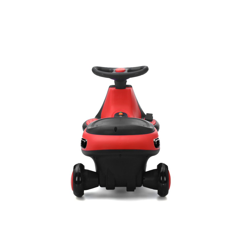 Electric Ride On Wiggle Car, LED & Music, Anti-Rollover, for Boys Girls Ages 3+