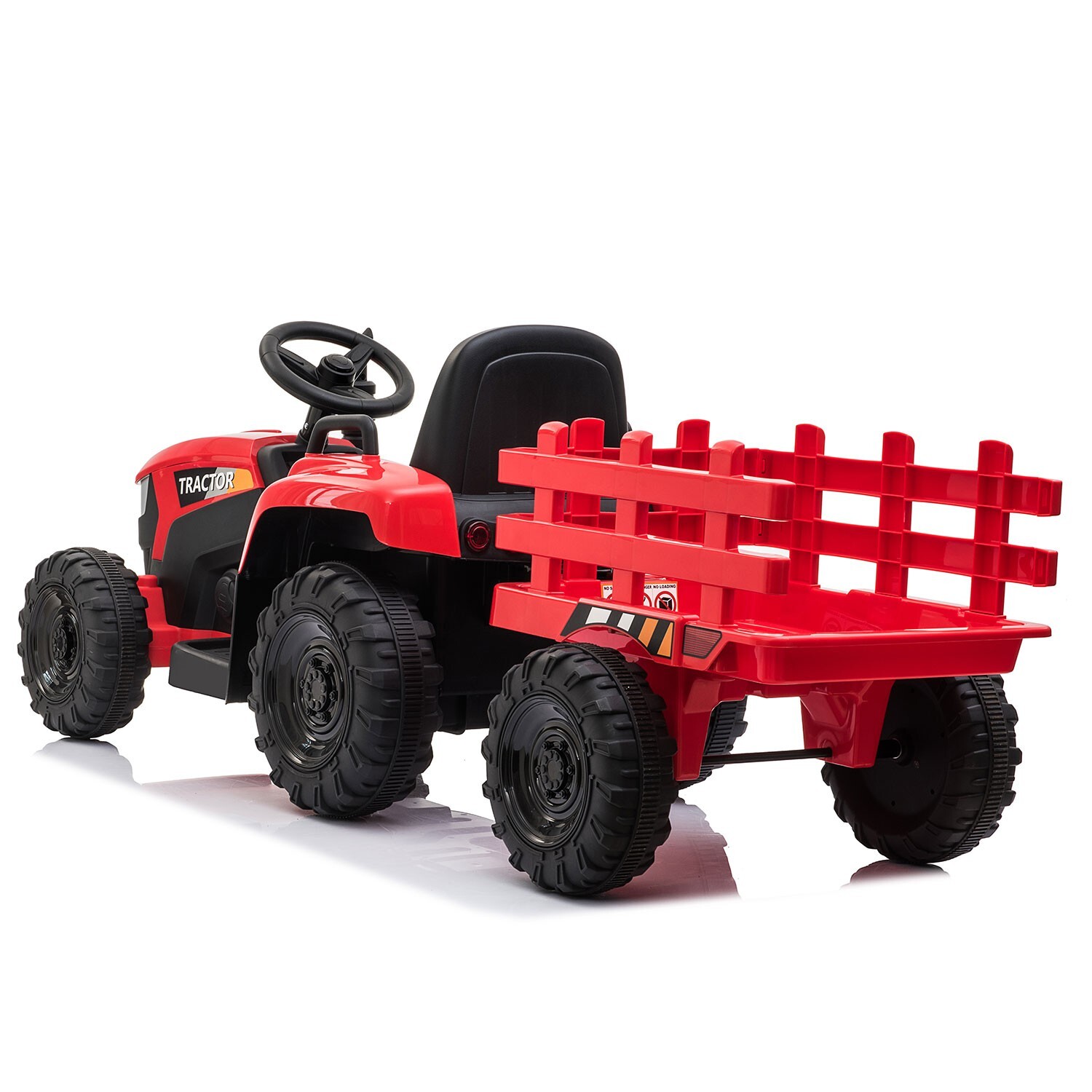 Kids Ride On Tractor with Trailer 12V Battery Powered Toy