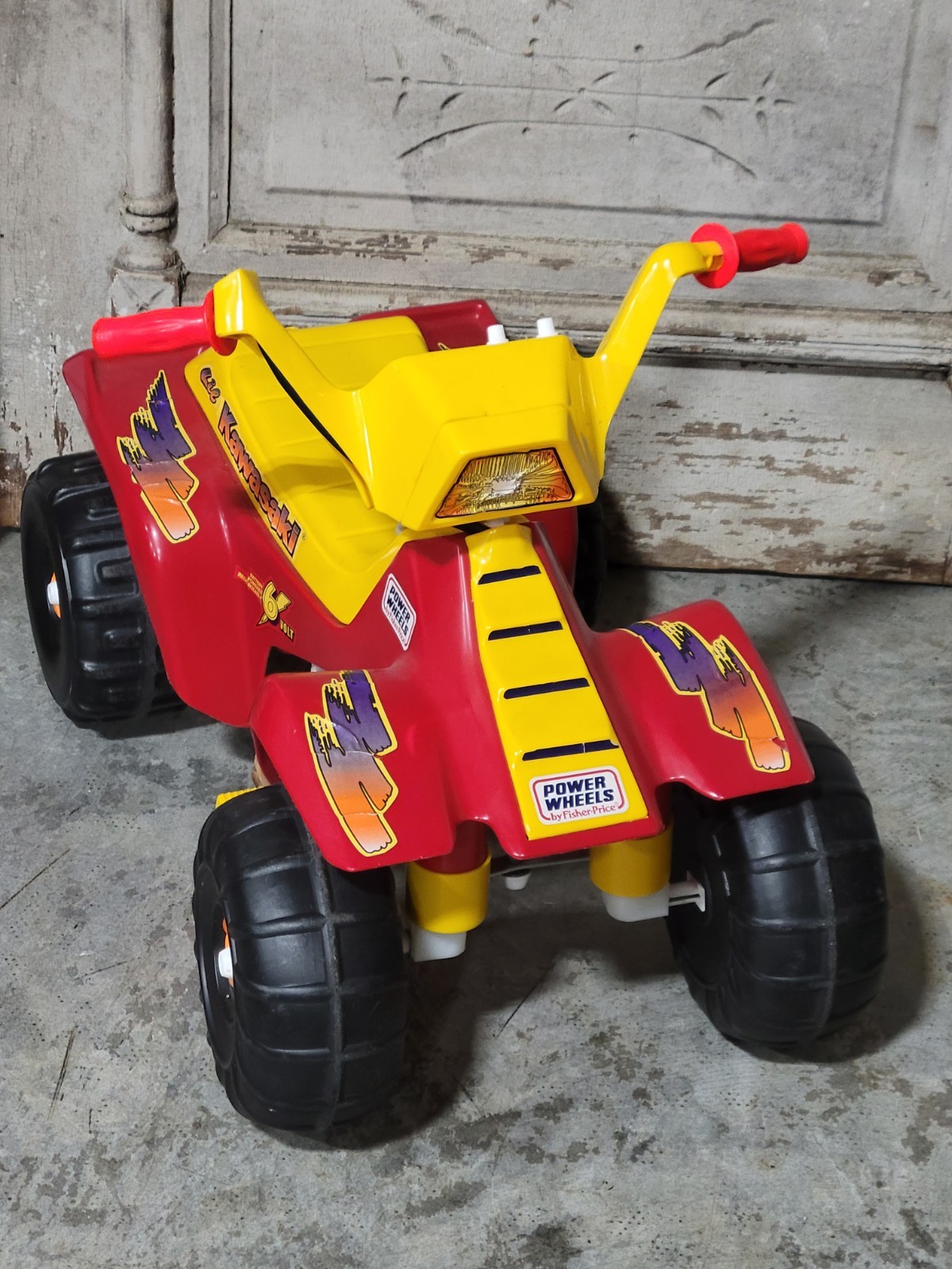 ​Vintage 1995 Power Wheels Lil Kawasaki ATV 6V Ride On Toy Fisher Price FP USA