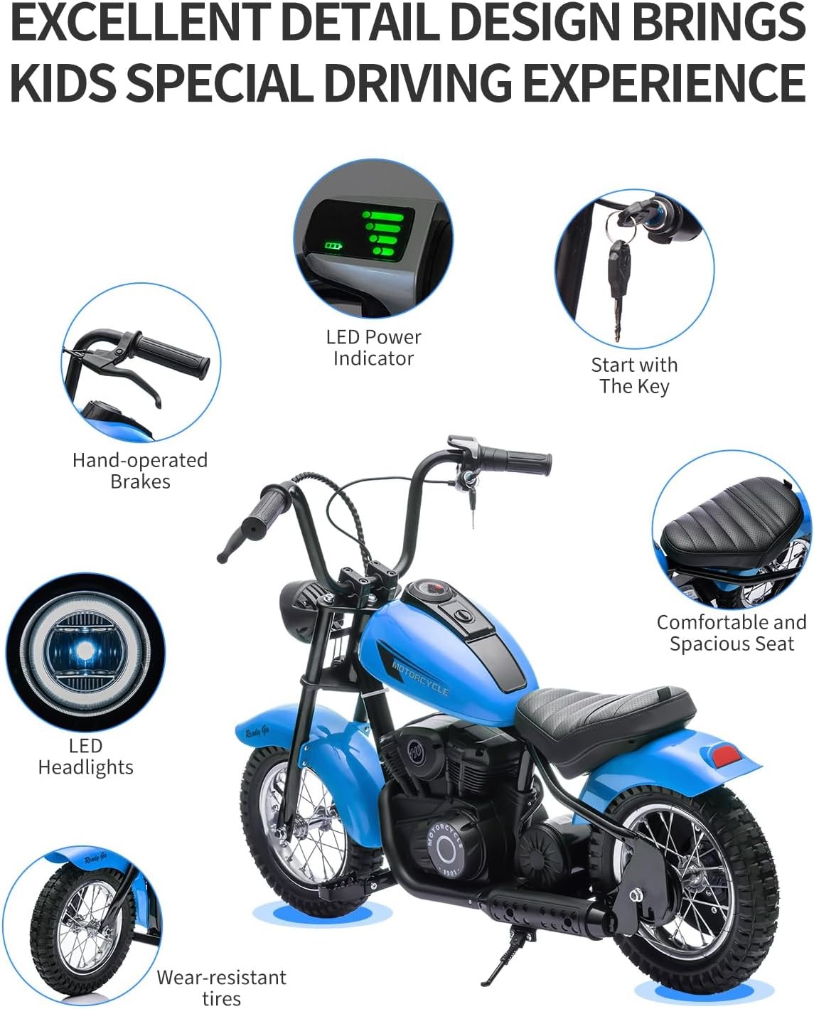 24V Electric Dirt Bike for Teens,250w Brushed Electric Motorcycle, Up to 14MPH
