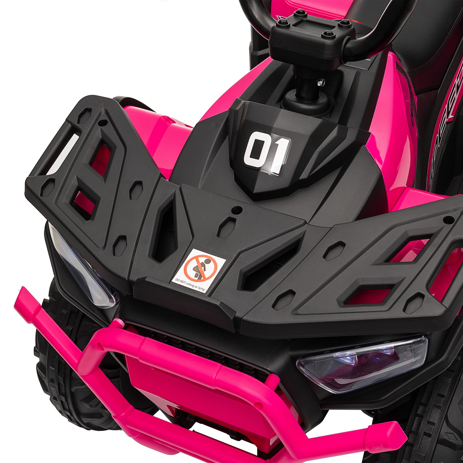 12V Kids ATV, 4 Wheeler with Spring Suspension, Storage, Pink