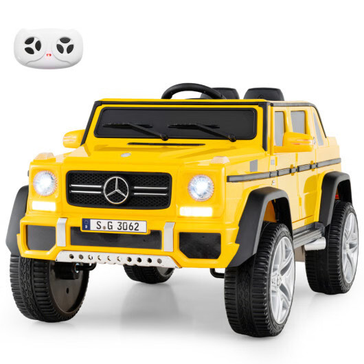 12V Licensed Mercedes-Benz Kids Ride-On Car w/ Remote Control – Yellow