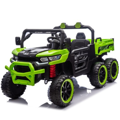 24V Kids Ride on Electric Car UTV w/Remote, LED,Battery Power Wheels Truck,Green