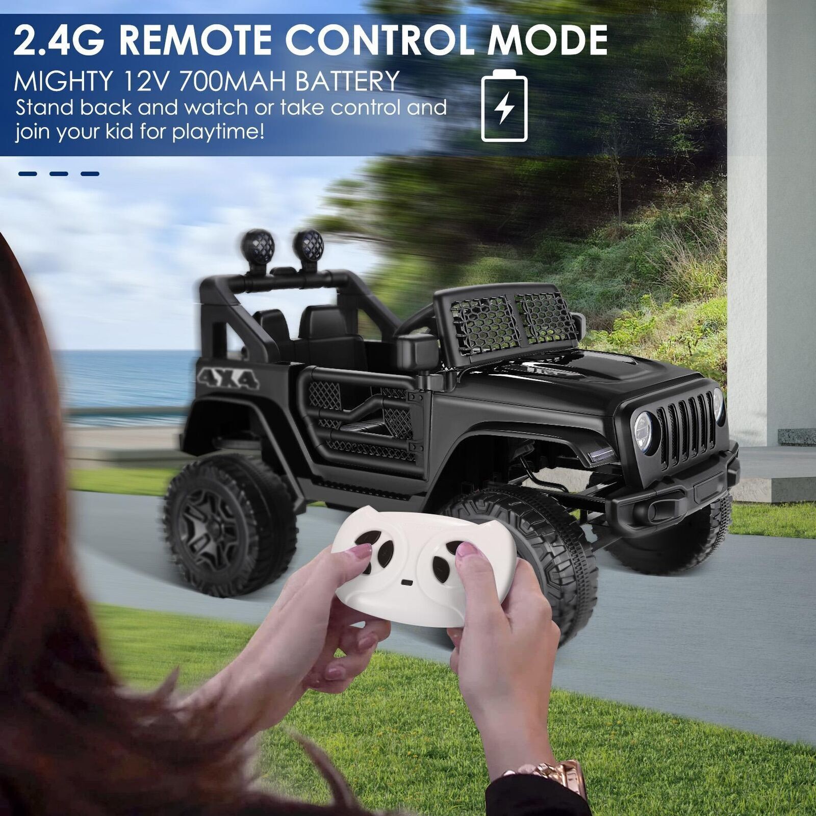 Electric Kids Ride On Car Power Wheels 12V/24V Jeep Music Fashion with Remote~