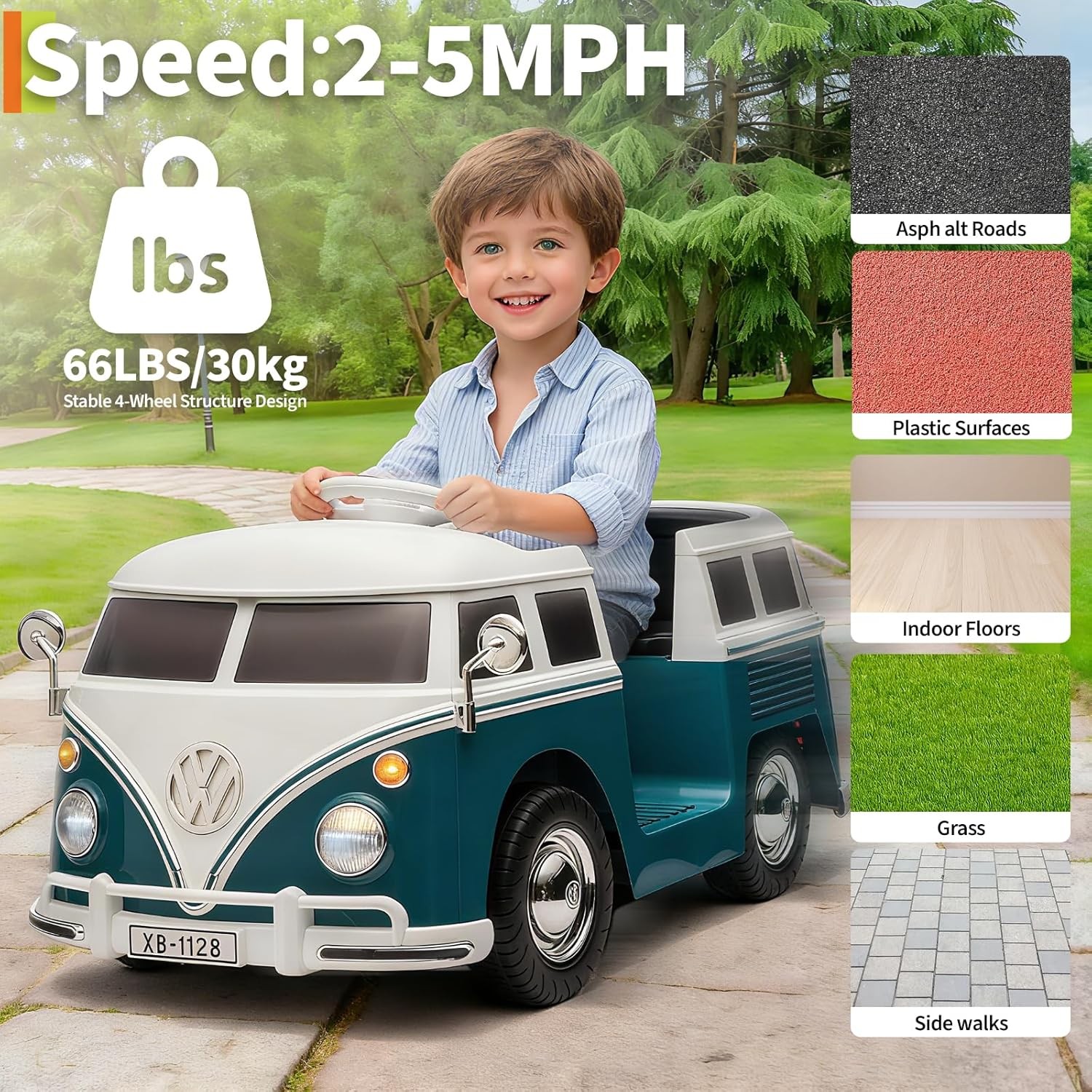 6V Ride on Toys for Kids Licensed Volkswagen Electric Car