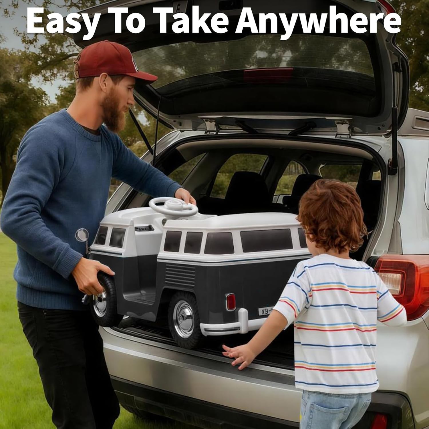 6V Electric Ride on Toy w/ 4.5AHBattery,Ride-on-Bus Licensed Volkswagen for Kids