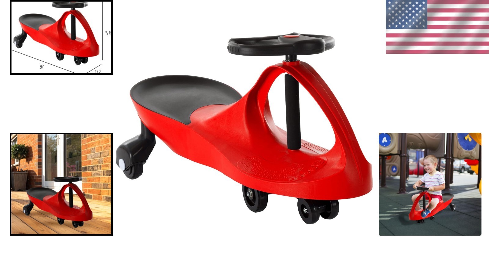 Wiggle Car Ride-On Toy – No Batteries, Gears or Pedals for Kids 3+ by Lil’ Rider