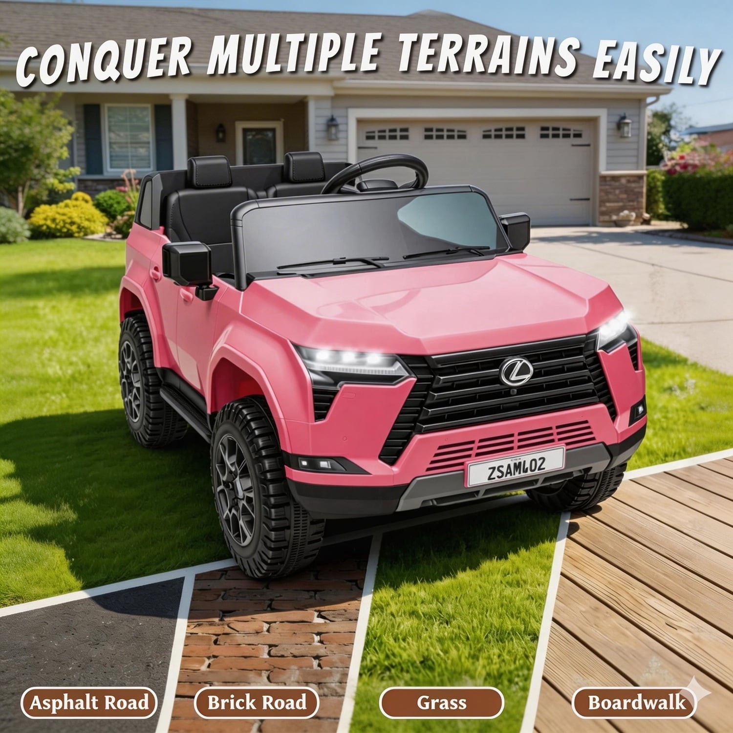 24V 2 Seater Kids Ride On Car Lexus GX550 Electric Truck Power Wheel with Remote