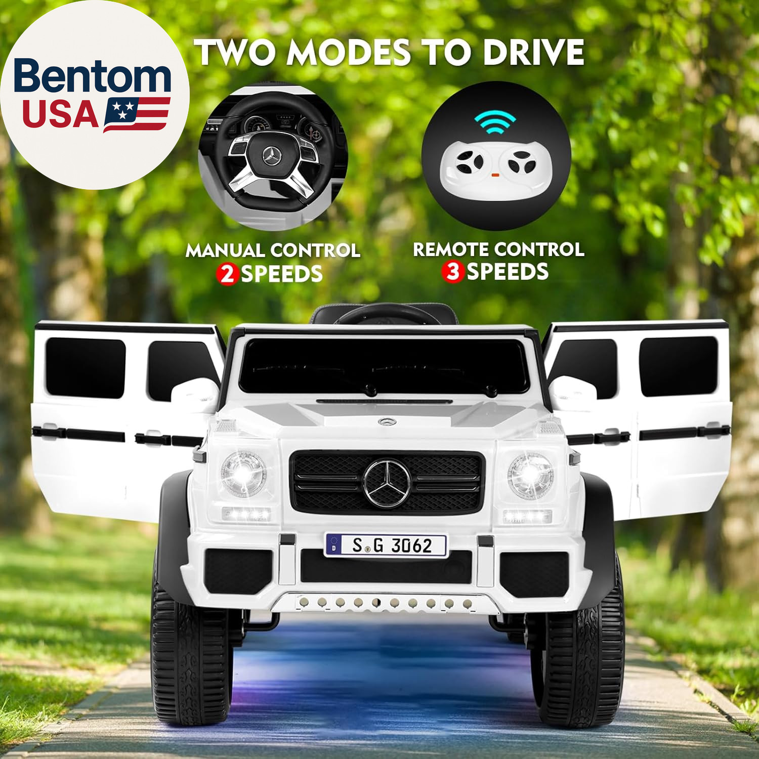 JOYLDIAS Kids Ride on Cars, Licensed Mercedes-Benz Maybach G650S, 12V7AH Battery