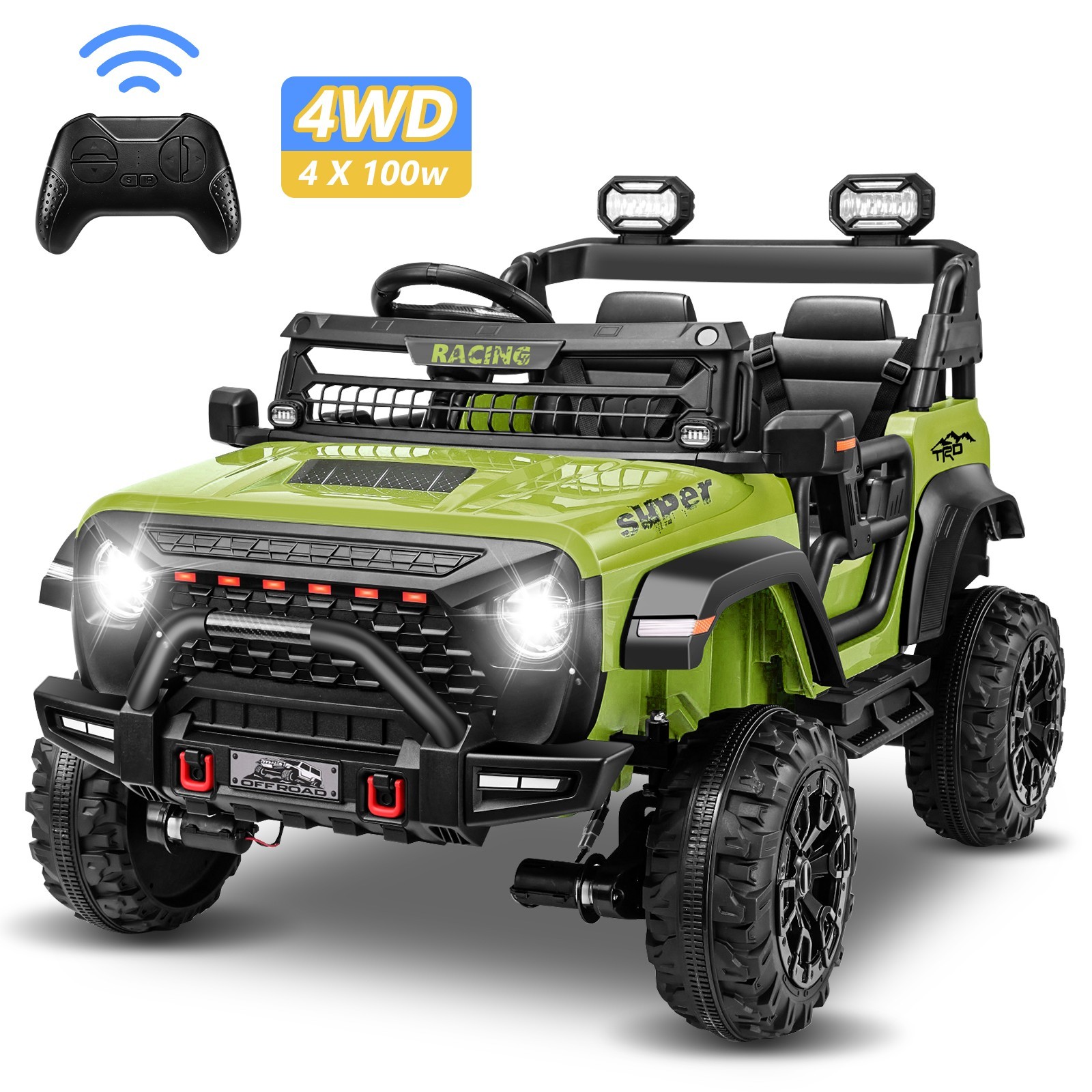 2 Seater Ride on Car 24V Electric Car with Remote Control 4WD Battery Powered US