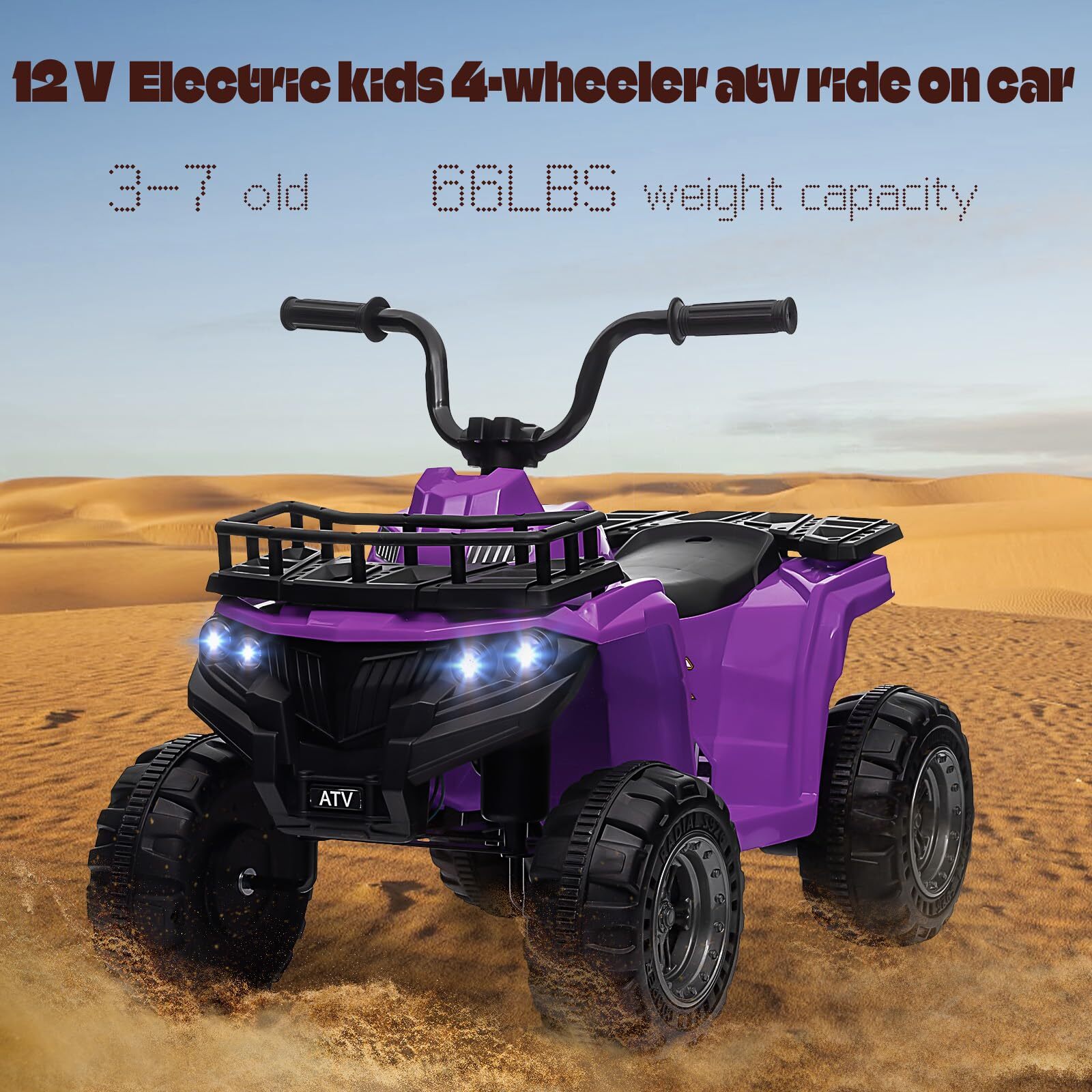 🔥☑️12V Kids Ride On Electric ATV Kids 4 Wheeler Quad ATV Play Car w/ High/Low S