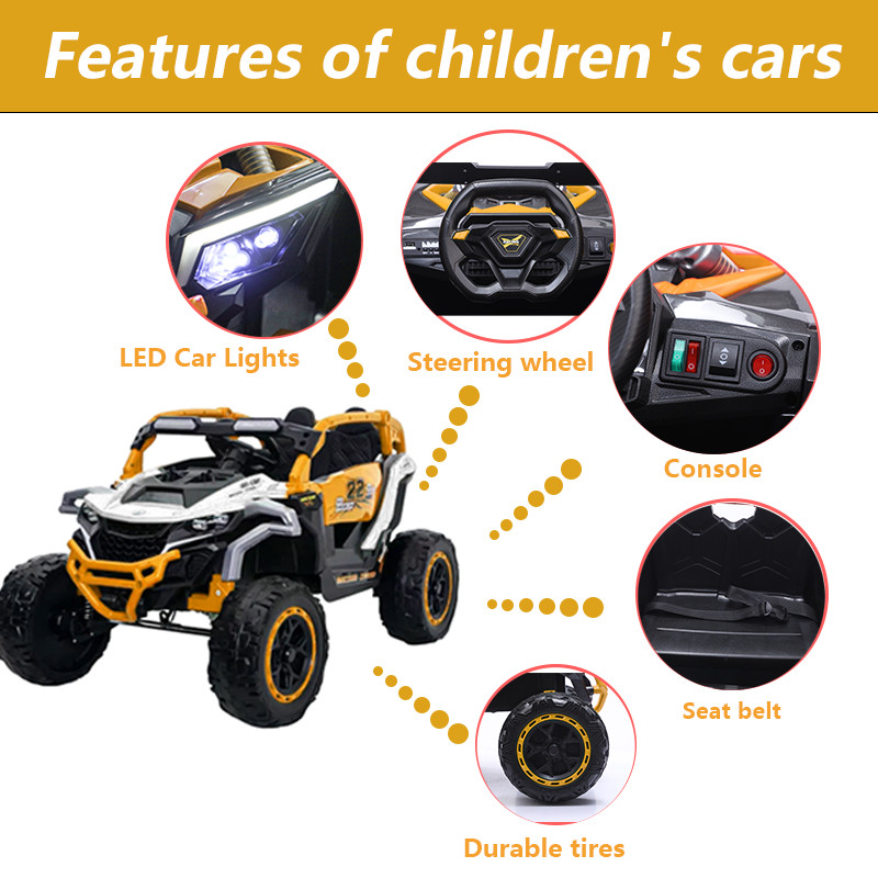 12V 2 Seaters Kids Electric Car Ride On UTV Toy with Remote Power Wheels Truck